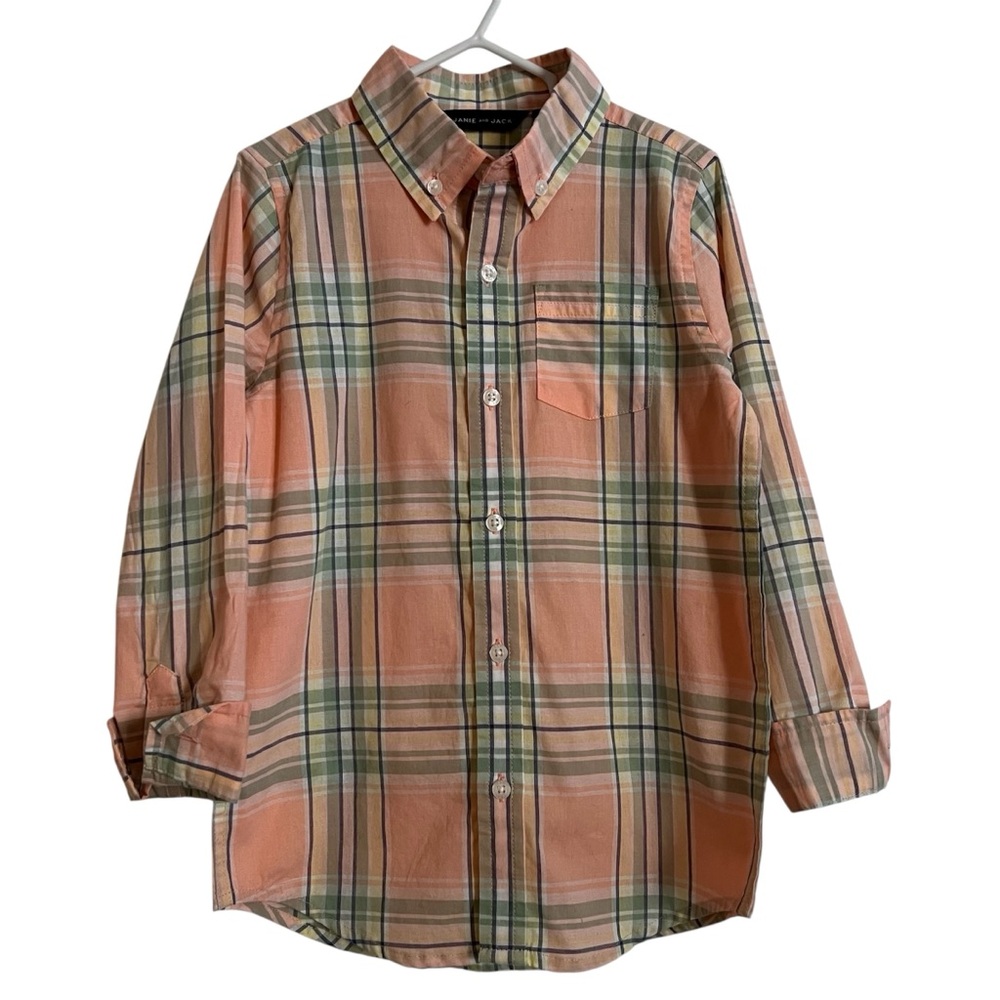Janie and Jack Plaid Button Down Shirt